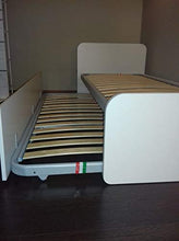 MOBILFINO CAMERETTE 964R Letto cameretta 80x190 da Singolo a Matrimoniale, Design Personalizzabile con Secondo Letto Estraibile e sollevabile Ecru Cappuccino