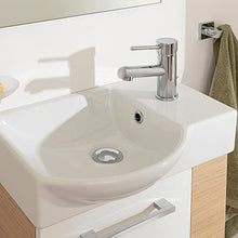 Fackelmann – Set di mobili da Bagno Como Ospiti WC 3 Pezzi 45 cm Antracite con mobiletto da Bagno & Ceramica Bacino & LED Specchio Element