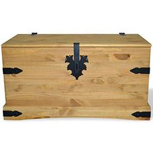 Tidyard Cassapanca,Baule Portaoggetti in Pino Messicano Corona Range,Solido Legno di Pino Cerato Bauli e Cassapanche 91x49,5x47 cm