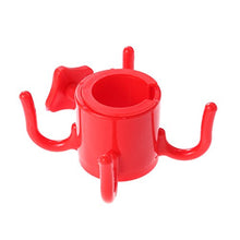 LIOOBO Gancio Appeso da Ombrello Spiaggia Gancio in Plastica a 4 Fori (Rosso)