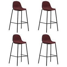 UnfadeMemory Set da Bar Set di mobili per Cucina, Mobili da Bar Tavolo 5 pz in Tessuto Vino Rosso
