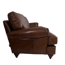 Divano loungessa, Pembury, 3 posti, in pelle, stile vintage, divano da club - Arredi Casa