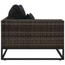 vidaXL Set Divani da Giardino 5 pz con Cuscini in Polyrattan Grigio