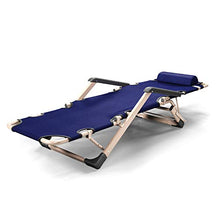 XIAOLY Chaise Lounge/Poltrona/Sedia Pieghevole/Letto Pieghevole, Versatile Regolabile per Giardino, Coperta, Campeggio, Coperta, Ufficio,Blue