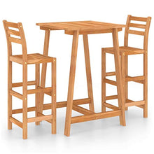 vidaXL Set da Bar da Giardino 3 pz in Legno Massello di Acacia