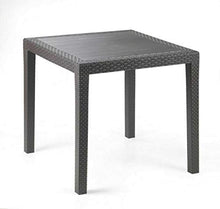 Tomaino Set 4 sedie e 1 Tavolo in plastica Simil Rattan