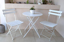 SAMIRA Set Tavolo e sedie da Giardino Pieghevoli, Set Tavolo e sedie da Esterno Bianco MOD. Positano