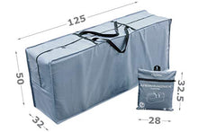 Chefarone Borsa Impermeabile per Cuscini per divani da giardino – Protegge i tuoi cuscini per diva-no e per panchina da esterno – Custodia impermeabile in poliestere spesso - 125x50x32 cm