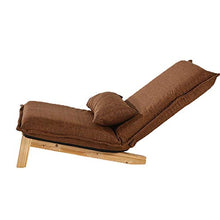 Laishutin Divano Poltrona da Salotto Pieghevole Lazy Sofa Balcony Armchair per Soggiorno e Ufficio (Color : Brown, Size : 80 * 70 * 75cm)