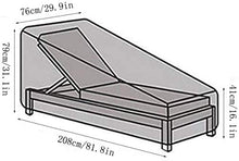 N / A Mobili da Giardino coperture mobili da Giardino Coperture Antipioggia Lettino Heavy Duty Patio Set Cache, mobili da Giardino Esterno di Copertura 208x76x79cm