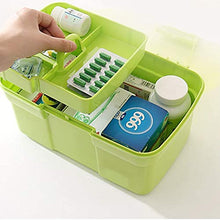 Medicine Cabinets - Scatola portaoggetti con manico doppio, colore: Verde