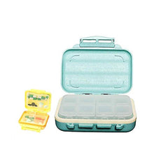BGSFF Scomparti Portapillole Organizer Paglia di Grano Resistente a Gocce e Graffi Organizer settimanale per Pillole di Grande capacità Doppio Grande Rosa