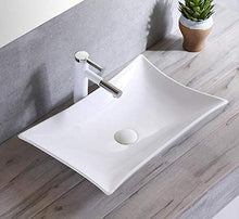 1 lavabo in ceramica ovale rettangolare grande 56,5 cm L x 38 cm B