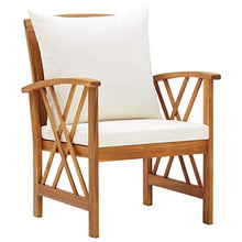 FAMIROSA Set Divani da Giardino 5 pz con Cuscini in Massello di Acacia-7990