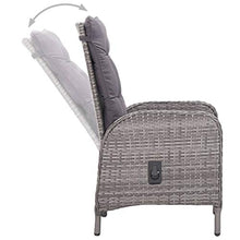 SKM Set da Pranzo da Giardino 5 pz in Polyrattan e Acacia Grigio-8525