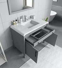 Badplaats B.V. Mobili da Bagno Jura 100 cm Grau - Armadio mobiletto lavabo Mobili Armadietto