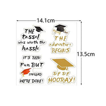 JUSTDOLIFE JUSTDOLIFE 12 Sheets Glass Cup Sticker Decorative DIY Assorted Cup Sticker for Graduation