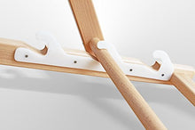 Sedia sdraio pieghevole in legno, senza braccioli, con rivestimento in stoffa intercambiabile, colore bianco, 2 pezzi