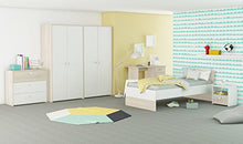 13Casa - Easy A6 - Comodino. Dim: 33x42x43 h cm. Col: Bianco, Acacia. Mat: MDF., legno_composito