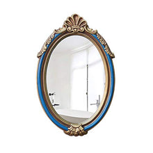 Yxxc Specchio da toeletta Specchio da Parete Specchio da Bagno Specchio da Parete Ovale Specchio da Parete Blu Specchio da Bagno Vanity Toilette Specchio da Bagno per Trucco