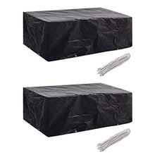 E E-NICES Coperture Arredi Giardino 2 pz 8 Occhielli 200x160x70 cm
