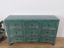 Yajutang credenza cassettiera cinese 9 cassetti turchese