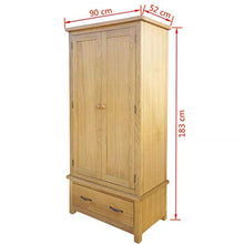 Tidyard Armadio stoccaggio Versatile Anche con 1 Cassetto in Legno di Quercia 90x52x183 cm