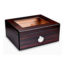 Sigaro Humidor Cedro con igrometro, desktop Digital Humidifier Brown Box può contenere circa 50 sigari