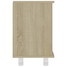 vidaXL Armadio da Bagno Bianco e Rovere Sonoma 60x33x58 cm Truciolato
