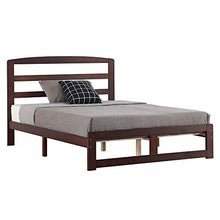 MAXCOO - Letto orizzontale in legno di pino color noce, 4 m