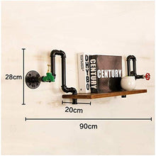 MoDi Wine Rack Retro Style Industriale Tubo di Acqua a Parete Vino Rack (L90CM * W20CM * H28cm)