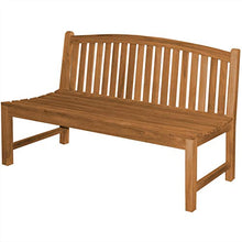 Bari - Panchina da giardino in legno massiccio di teak, senza braccioli
