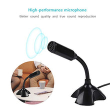 HelloCreate Mini Condensatore USB 2.0 Microfono Flessibile Desktop Stand Mic per PC Laptop