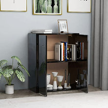 Sideboard Hochglanz-Schwarz 60 x 30 x 75 cm Spanplatte