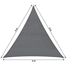 TecTake 800886 Tenda a Vela Solare Triangolare, Protezione Raggi UV, Telo da Sole + Set di funi di Tensione, Resistente e Traspirante, Giardino Terrazza Balcone, Grigio (4 x 4 x 4 m)