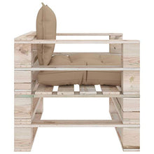 FAMIROSA Divano da Giardino in Pallet con Cuscini Beige in Legno di Pino
