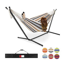 EJKDF Amaca con Supporto, Pieghevole da Campeggio Portatile Singolo Doppio con Sacchetto di stoccaggio Swing all'aperto, Interni ed Esterni per Cantiere da Picnic
