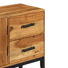 vidaXL Credenza Marrone 110x30x70 cm in Legno Massello di Acacia