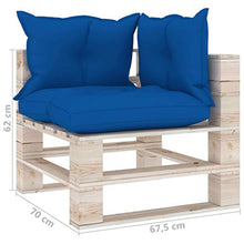 vidaXL Divano da Giardino Pallet 2 Posti con Cuscini in Legno di Pino