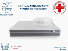 Dormir-Materasso Singolo,Memory Zone, Dispositivo Medico CE, Materasso Memory Foam, Sfoderabile, 80x190cm, h23cm, 4cm di Memory Ortopedico, antomico, ipoallergenico,1 guanciale Memory in Regalo