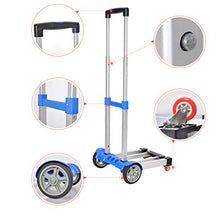 Carrello Portatile Pieghevole per Carrello Trolley in Lega di Alluminio (Colore : A)