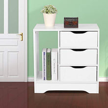 RBSD Tavolo Resistente, cassettiera, Mobile Lucido, Robusto per la casa per scrivania per mobili per Camera da Letto(White)