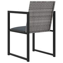 vidaXL Set da Pranzo per Esterni 7 pz con Cuscini in Polyrattan Grigio