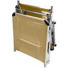 VERDELOOK Lettino Pieghevole Viareggio con Parasole 187x60x30 cm, Ecrù, Giardino Esterni
