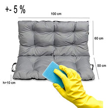 SuperKissen24. Cuscino Lungo per Panchina da Giardino 100x50 cm con Schienale 100x60 cm Resistente e Comodo per Panca da Esterno ed Interno - Verde