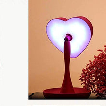 Specchio per Il Trucco, Set di Specchi, Specchio da Toeletta di Bellezza con Luci A LED, Specchio Compatto - Oscuramento E Rotazione del Touch Screen - Rosso