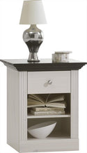 Steens 31700100213 Monaco - Comodino 62 x 56 x 46,5 cm, colore: Bianco/Marrone scuro