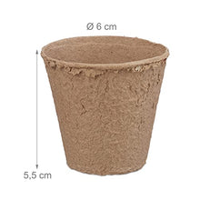 Relaxdays, Beige Set di Vasetti per Piantine, Biodegradabili, da Torba, Rotondi, 80 Pz, in Cellulosa, D: 7 cm