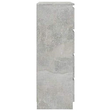 vidaXL Credenza Minimalista Elegante Moderna con 4 Cassetti Pratica Resistente Madia Armadietto Cassettiera Grigio Cemento 60x35x98,5 cm Multistrato
