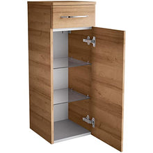 FACKELMANN Set di mobili da bagno grande, 5 pezzi, modello Milano sospeso, vasca in ceramica da 100 cm e armadietto a specchio a LED